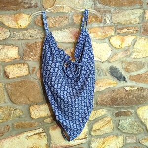 Old navy blue floral swimsuit